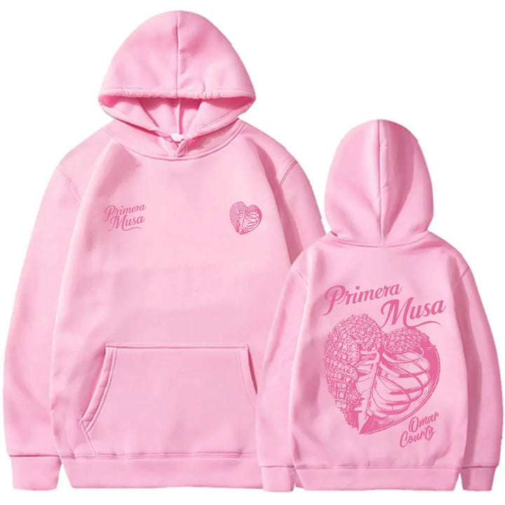 Omar Courtz Primera Musa Album Tour Merch Hoodies Men's Women Fashion Hip Hop Hooded Sweatshirts Fleece Oversized Pullovers Coat