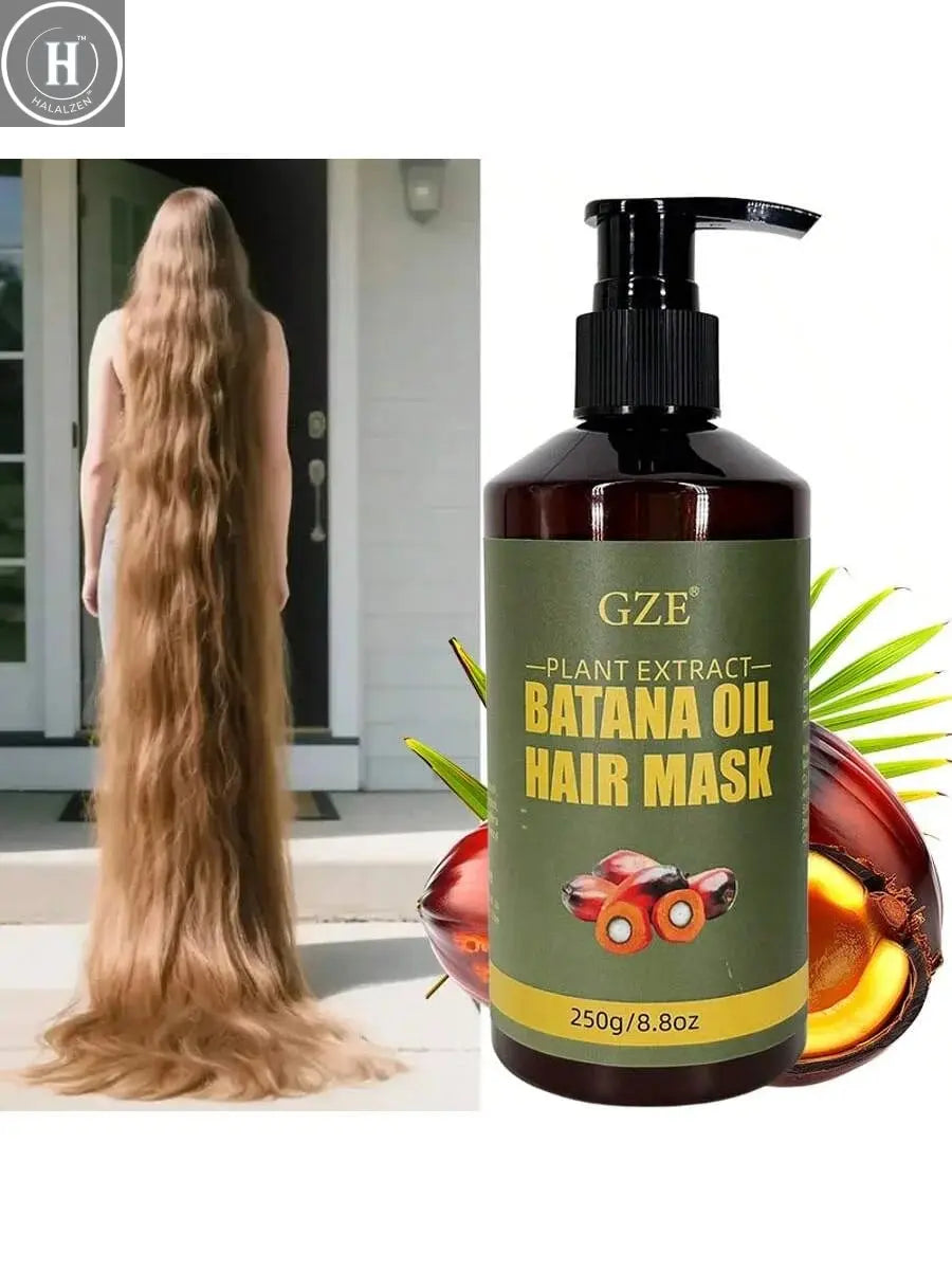 GZE Batana Oil Hair Mask - Deep Repairing for Damaged, Dry Hair - Intense Hydration - For Frizzy, Nourishes & Strengthens HALALZEN