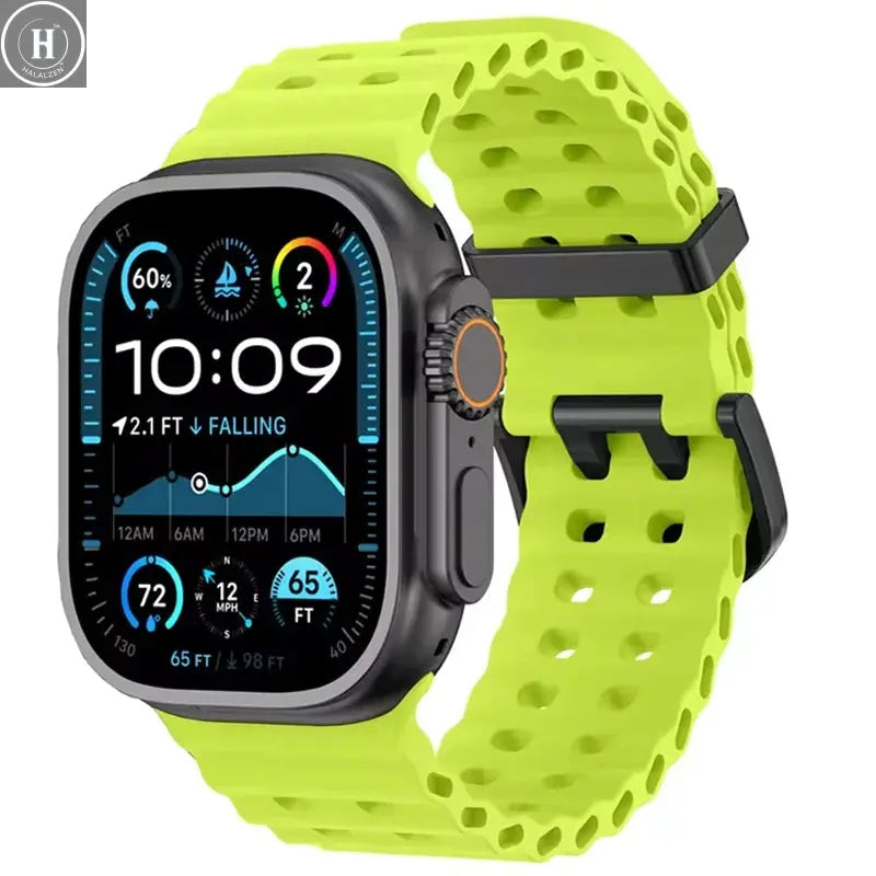 Ocean Strap For Apple Watch Band Ultra 3/2 49mm Series 11 10 46mm Sports Bracelet Wristband iWatch 9 8 7 6 5 SE 45mm 44mm Correa HALALZEN