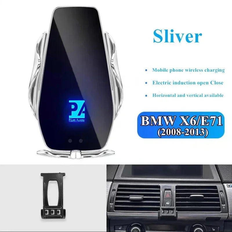 2008-2014 For BMW X5 E70 X6 E71 Mobile Phone Holder Wireless Charger Car Cell Phones Mount Navigation Bracket GPS Support