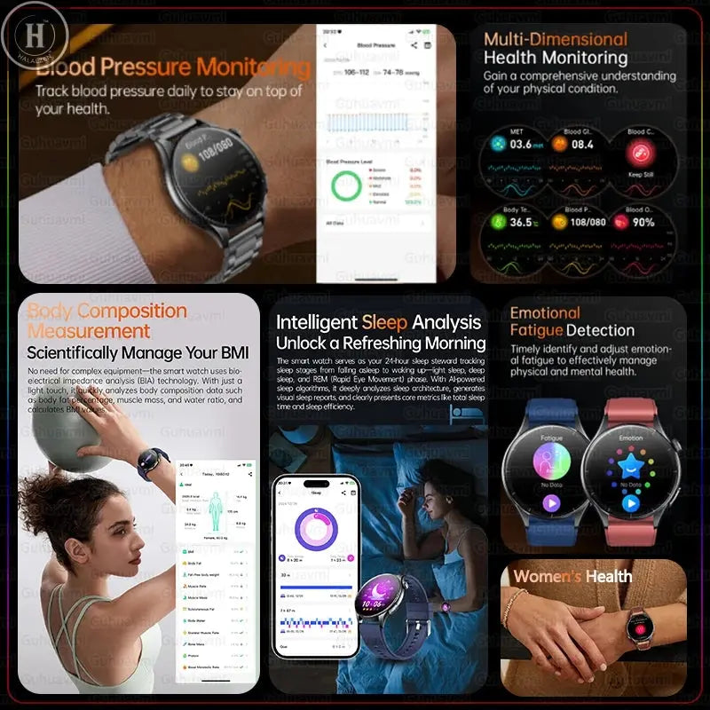 For XIAOMI 2025 New ECG+PPG Smartwatch Precise Uric Acid Blood Lipids Pressure Body Analysis Smart Watch Men BT Call NFC Watches HALALZEN