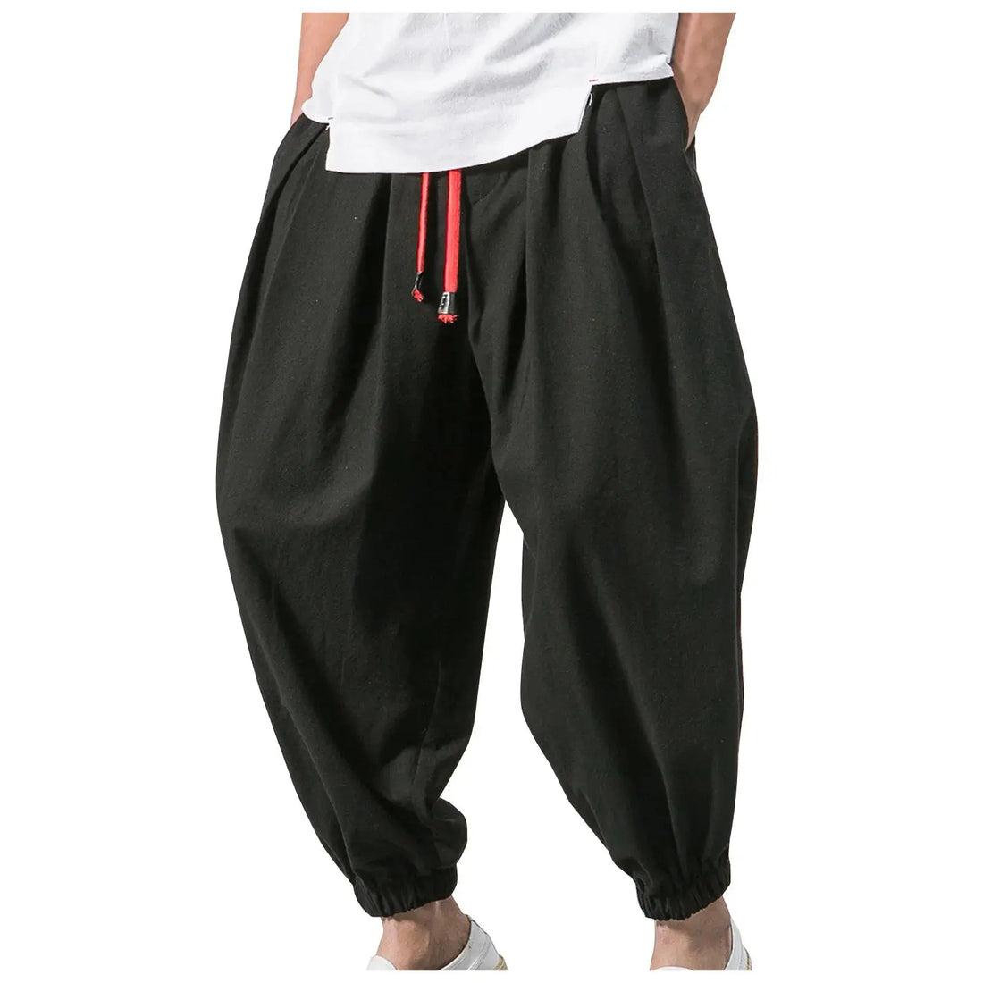 New Oversize Men Loose Harem Pants Autumn Chinese Linen Overweight Sweatpants High Quality Casual Brand Trousers Male Halalzen UK