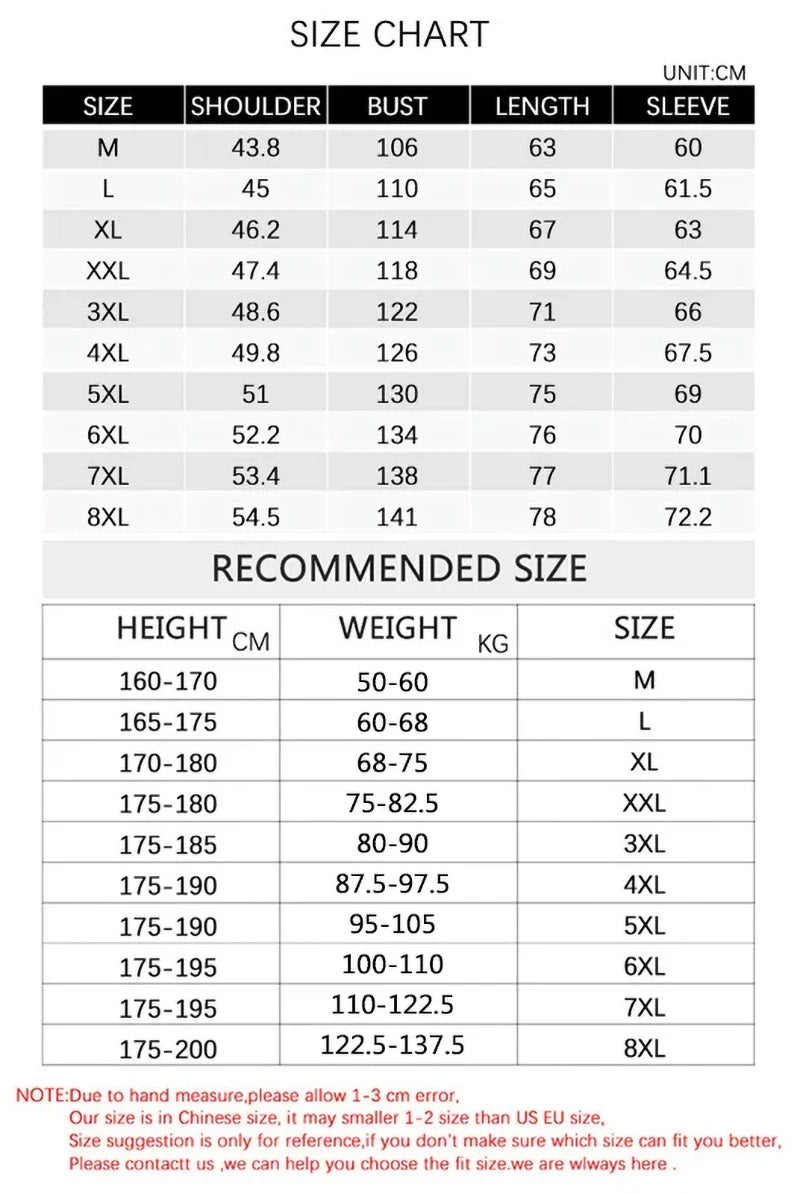 BROWON Plus Size 8xl Jacket for Men 2024 Thick Stand Collar Solid Winter Jacket Men Waterproof Warm Business Casual Men Coats