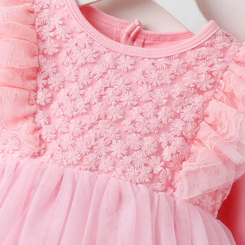 Long Sleeve Cotton Embroidery Princess Dress