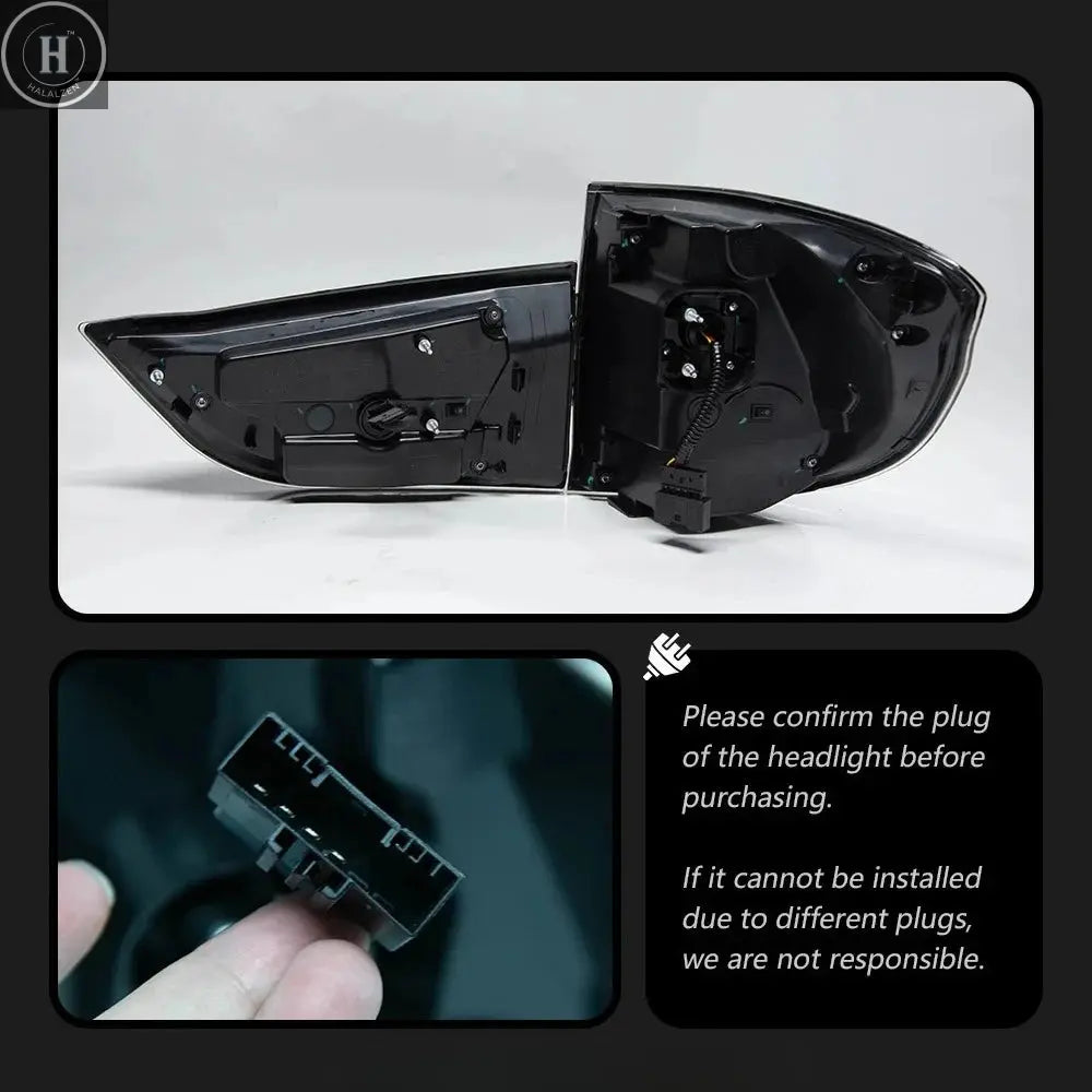 Car LED Tail Light Assemblies For BMW X5 F15 X5M F85 2014-2018  Auto Fog DRL Brake Turn Signal Lamp Plug and Play HALALZEN