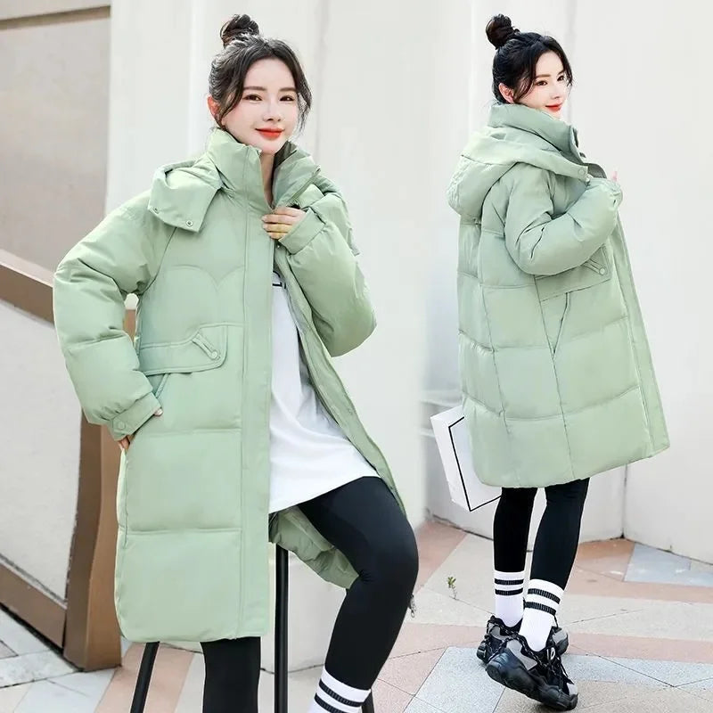 Winter Jacket Women's Parkas Coat 2023 New Long Coat Down Snow Wear Outerwear Female Hooded Waterproof Cotton Padded Parka