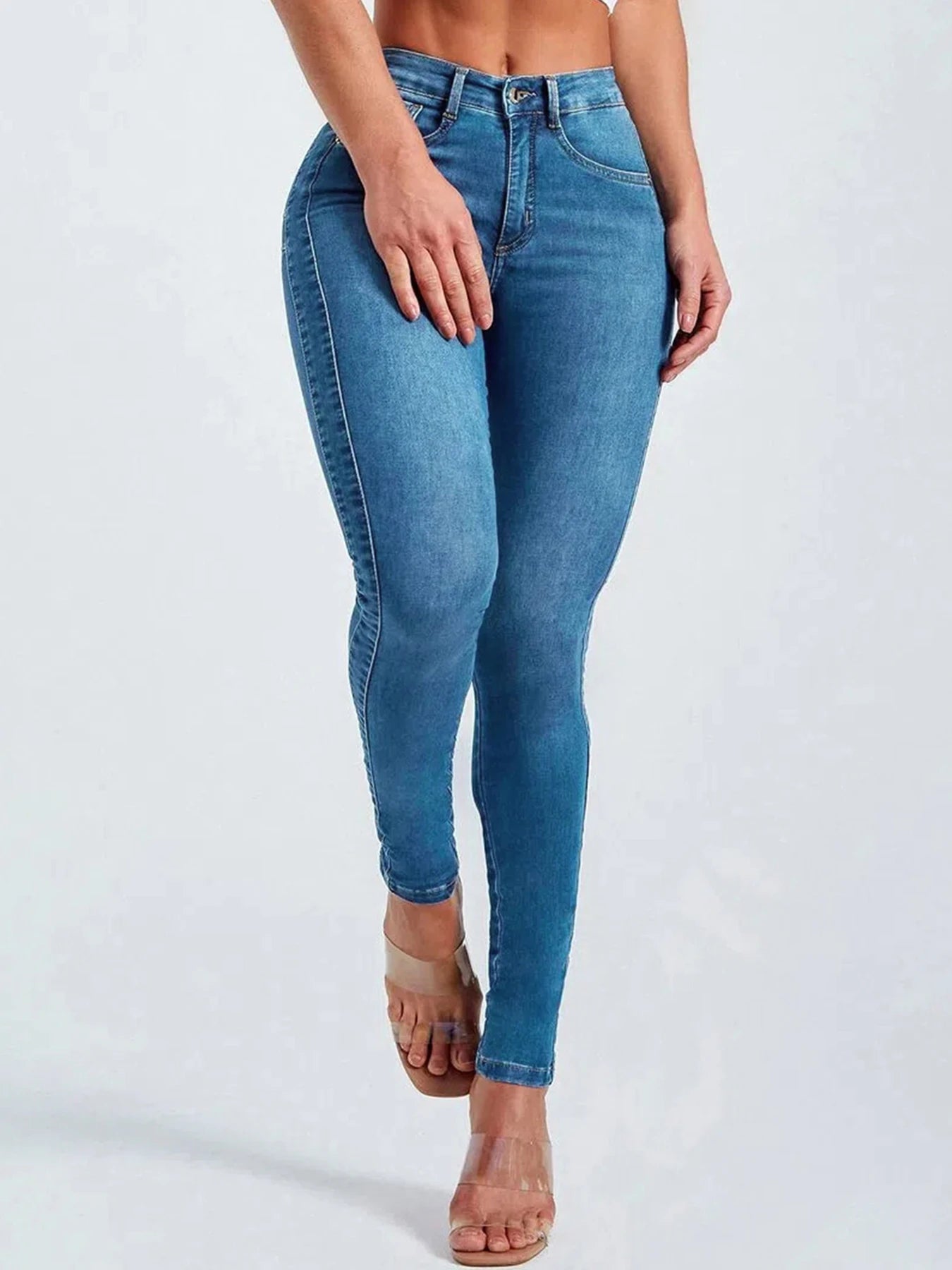 2025 new women's sexy hip lifting tight jeans, high stretch casual comfortable jeans, summer clothing