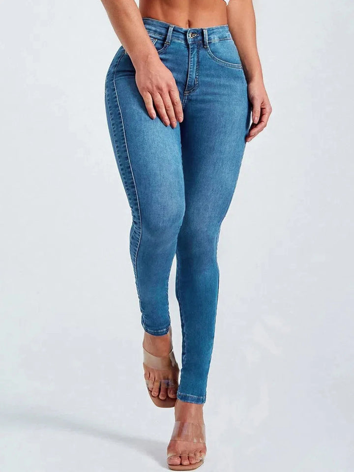 2025 new women's sexy hip lifting tight jeans, high stretch casual comfortable jeans, summer clothing