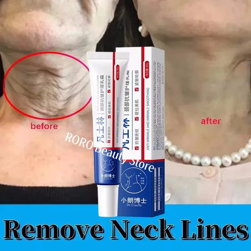 Neck Wrinkle Remover Cream Firming Smooth Skin Anti-Wrinkle Anti-Aging Whitening Moisturizing Nourishing Neck Care Beauty Health