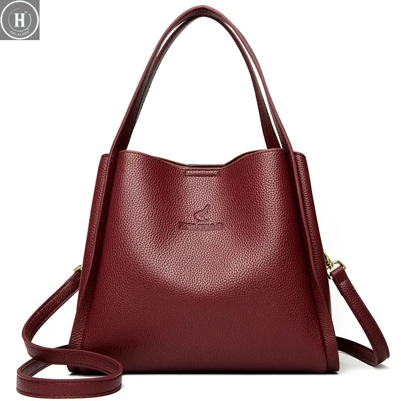 Genuine Brand Tote Bag Leather Luxury Handbags Women Bags Designer Handbags High Quality Ladies Crossbody Hand Bags for Women HALALZEN