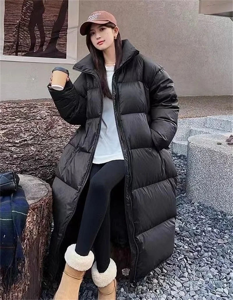 2024 Winter New Down Cotton X-long Parkas Women's Thick Warm Korean Padded Jacket Winter Clothes Waterproof Women Puffer Coat