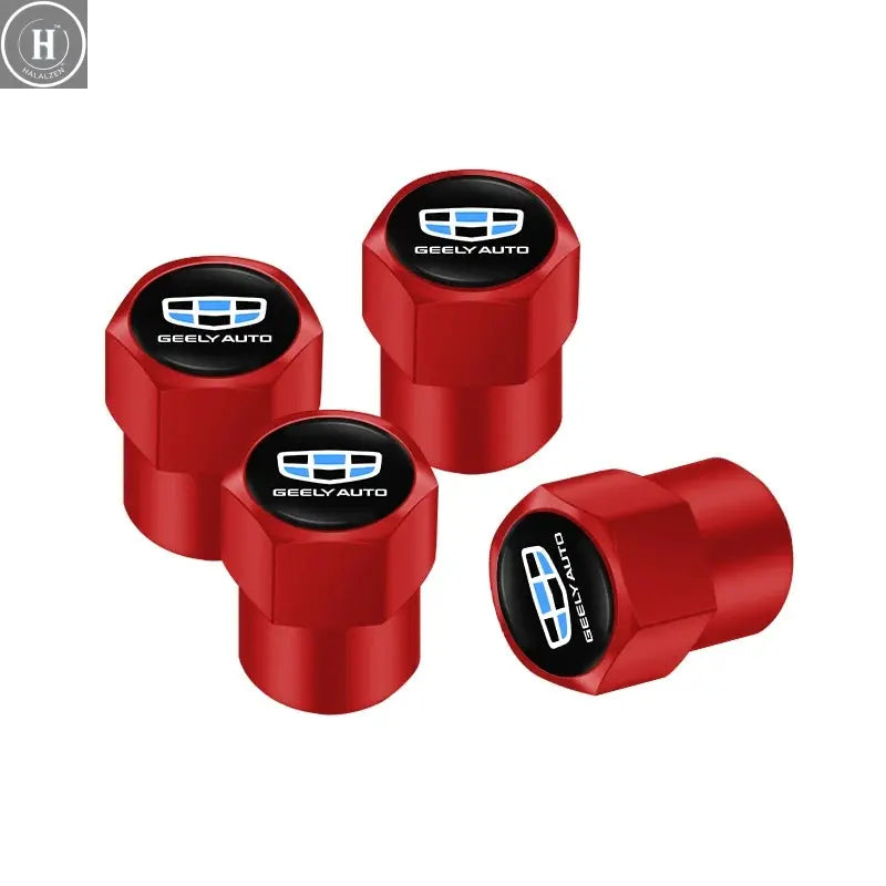 4pcs Car Wheel Tire Caps Airtight Cover For Geely Coolray Geometry C GX3 Emgrand EC7 LC Panda Tugella Binray X7 Okavango Atlas HALALZEN