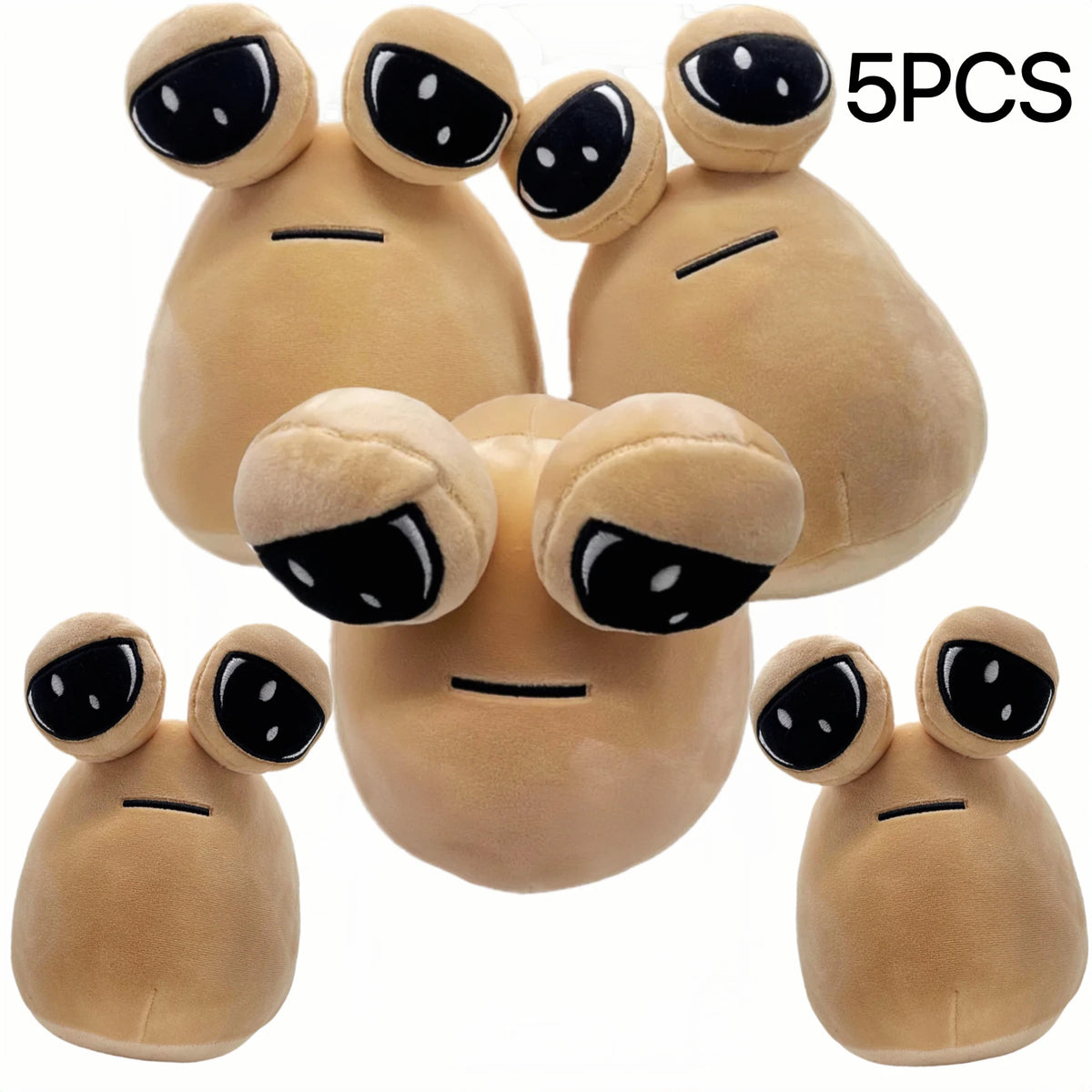 New 21cm Hot Game My Pet Alien Pou Plush Toy Furdiburb Emotion Alien Plushie Stuffed Animal Pou Doll Birthday Christmas Gift