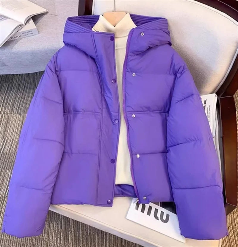 2024 New Women Jacket Winter Parka Down Cotton JacketsLoose Thick Warm Hooded Parkas Casual Long Coat Waterproof Outwear