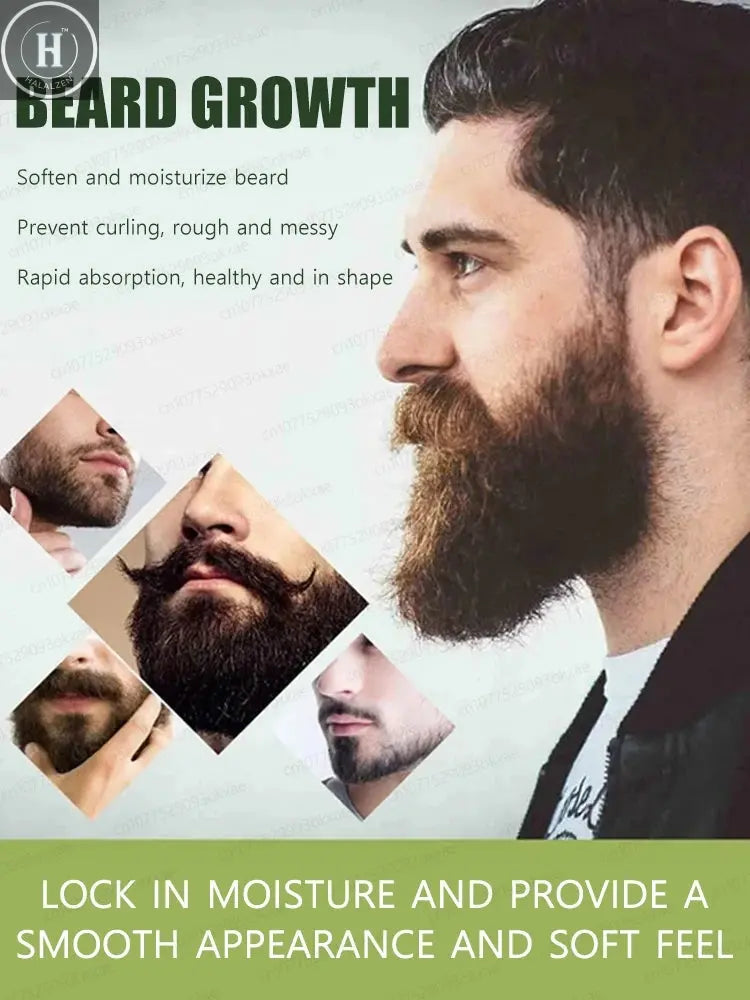 The most effective beard growth essence in 2025, grow a thick beard in 7 days. Chest hair, leg hair, beard and hair growth HALALZEN