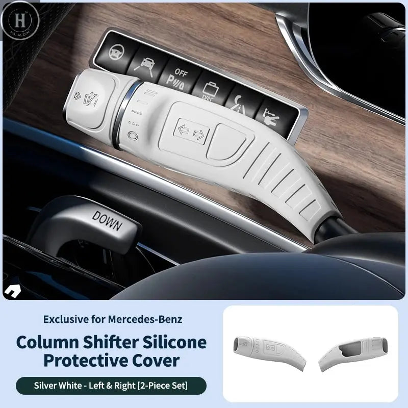 For Mercedes-Benz Car Silicone Gear Shift Knob Cover Anti-Slip Lever Shifter Boot Automobiles Performance Interior Accessories HALALZEN
