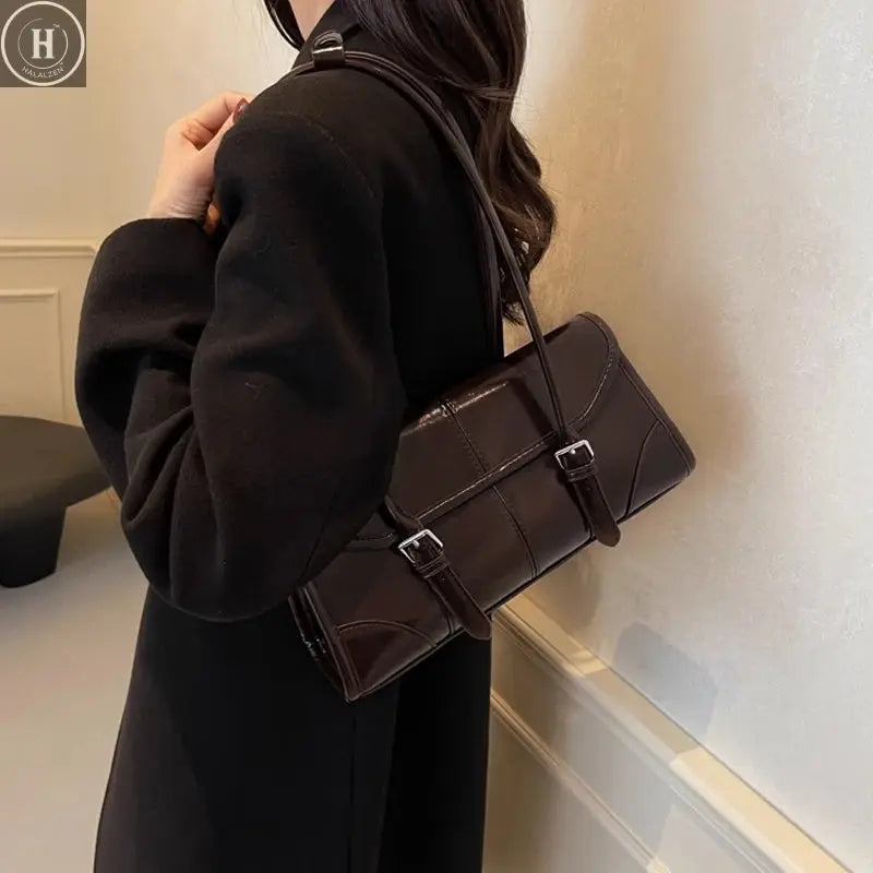 FOXER 2026 New Women's Shoulder Bag Genuine Leather Female Oversized Underarm Bag Versatile Commuting  Large Capacity Handbag HALALZEN