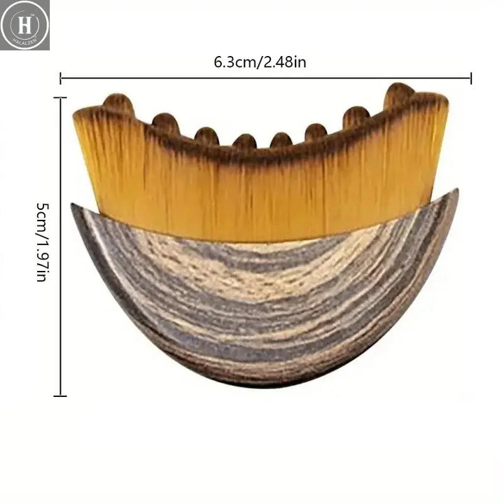 1/3 Pack Lymphatic Contour Facial Brush Gua Sha Eye and Neck Care Brush Lymphatic Contour Brush Crescent Brush Facial Brush Massage Care Brush Cleansing Brush HALALZEN