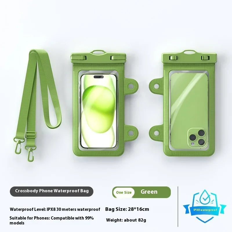 Outdoor Crossbody Waterproof Phone Bag Touchscreen Compatible Ipx8 Level Durable Mobile Phone Case For Swimming And Diving