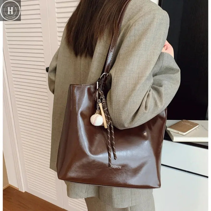Large Capacity Women Tote Bag Soft PU Leather Shoulder Bag Comfortable Multipurpose for Work School Shopping Travel Essentials HALALZEN