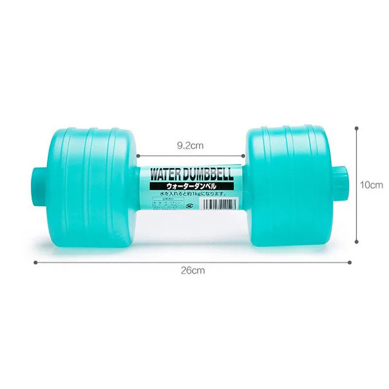 1kg Comprehensive Home Water Flooding Dumbbells For Fitness Aquatic Barbell Gym Weight Loss Exercise Women Accessories