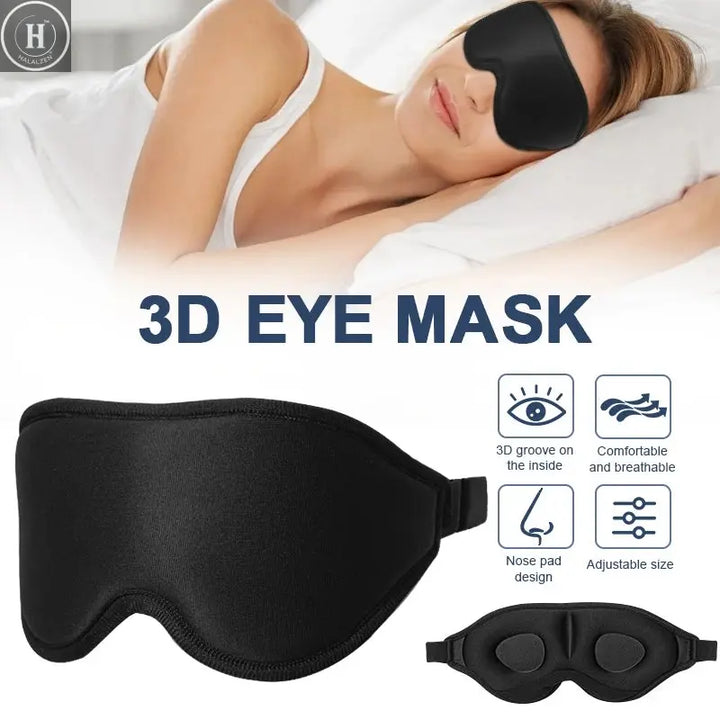 3D Three-dimensional Sleep Eye Mask Aviation Travel Memory Foam Concave Blackout Eye Mask Block Out Light With Women Men HALALZEN