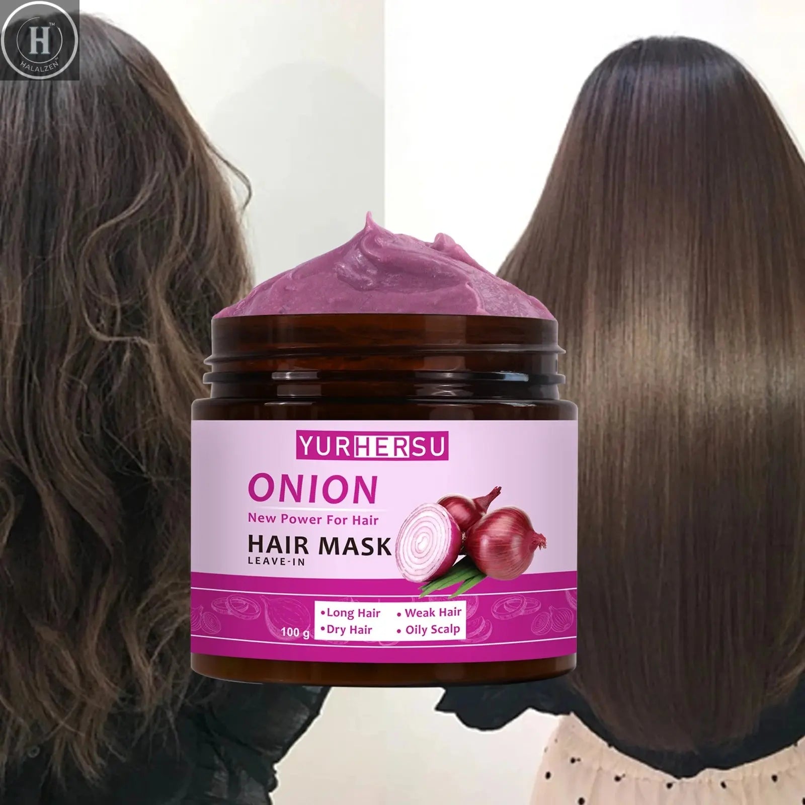 Onion essence deep nourishing wash free hair mask can naturally repair dry and damaged hair HALALZEN