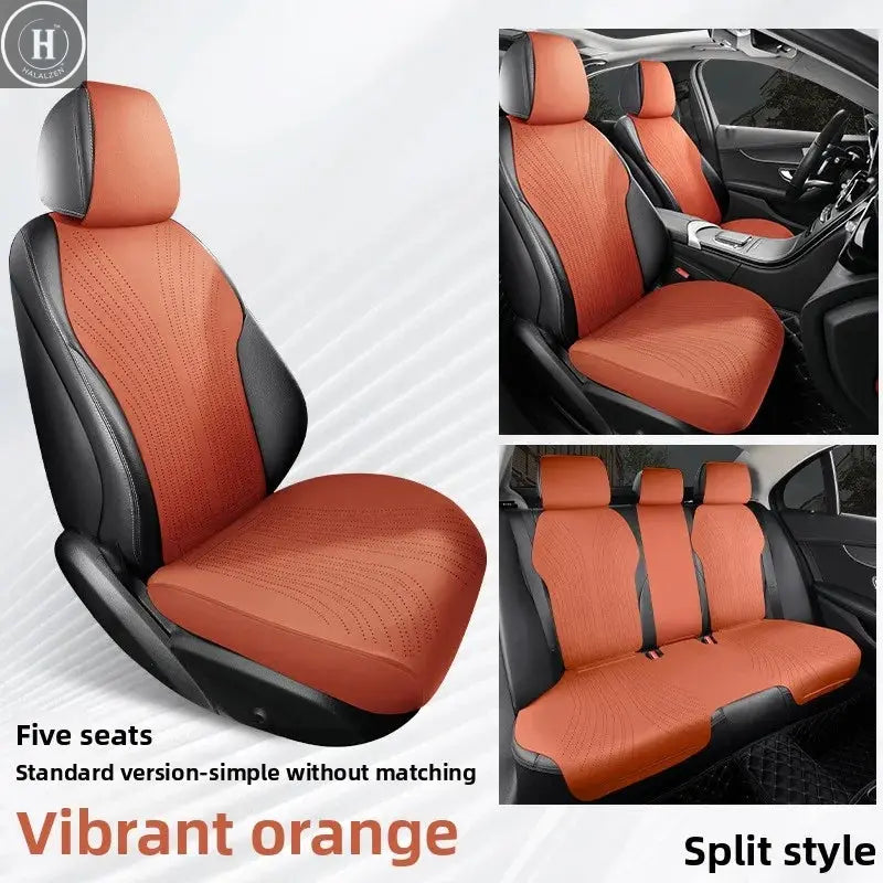 Universal All Seasons Car Seat Cover Breathable Suede Seat Anti-slip Protective Cushions Luxury Car Ultra Thin Suede Seat Cover HALALZEN