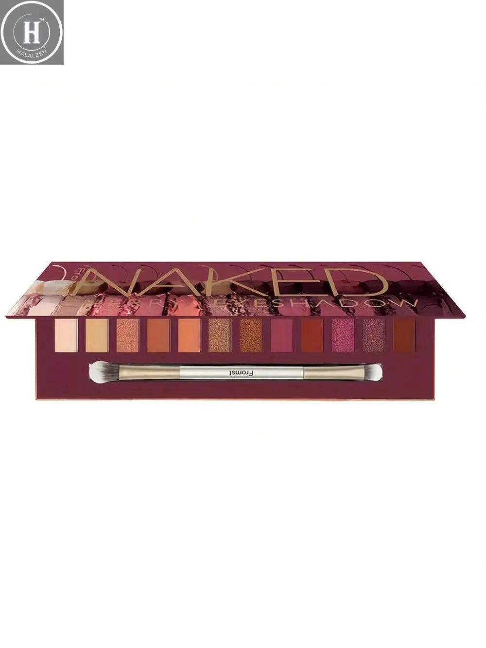 12-color eyeshadow palette, mirror packaging, pearlescent shimmer, stage makeup effect, long-lasting, easy to apply, waterproof HALALZEN