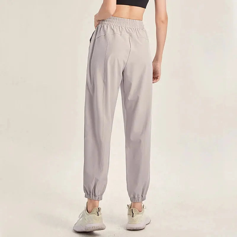 Women Pocket Sweatpants Solid Color Loose Fitness Yoga Pants Breathable Quick Dry Outdoor Jogger Pants Gym Trousers Clothes Halalzen UK