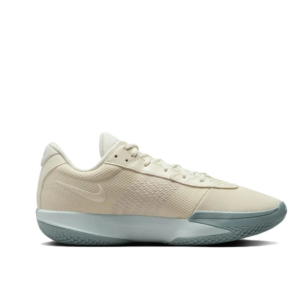 Nike Air Zoom G.T. Cut Academy Men's Low Top Basketball Shoes Comfortable Shock Absorbing Athletic Shoes Gray and White Colorway