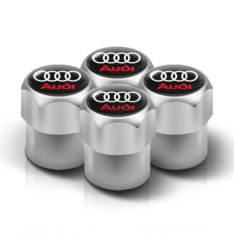 Car Tire Valve caps Emblem metal Cap Case For Audi sline S3 S4 TT Q2 Q3 Q5 Q7 Q8 A3 A4 A5 A6 A7 R8 B5 B6 accessories Car Styling