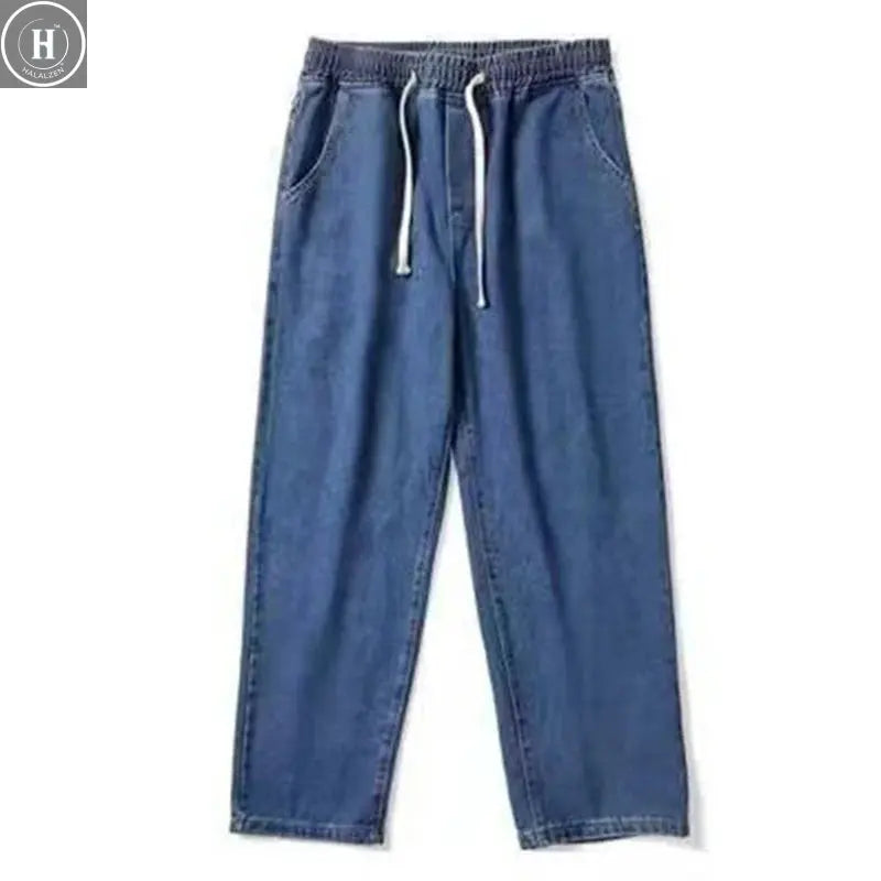 Boyfriend Vintage Fashion Straight Casual Loose Denim Cargo Pants Men Designer Prints Star Jeans Streetwear Loose Wide Leg Jeans HALALZEN