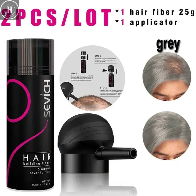 SEVICH Hair Building Fiber Set Cover Sparse Hair Or Bald Spots Hair Loss Regrowth Treatment Keratin Hair Fiber Powder Applicator HALALZEN