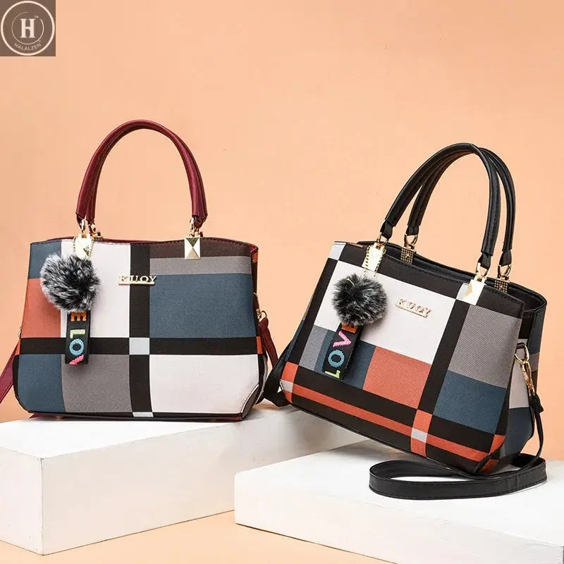 Elegant Designer Handbags Women Bags Messenger PU Leather Crossbody Bags Hairball tassen Girls Shoulder Bag Top-hand Tote Bag HALALZEN