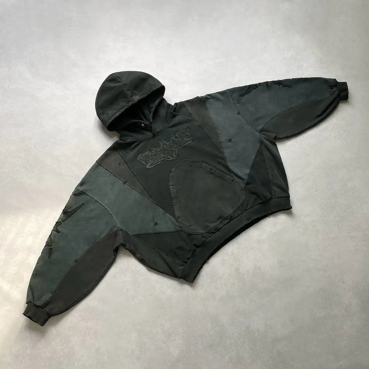 Hip Hop Embroidery Streetwear Hoodie for Womens Y2K Retro Hoodie Sweatshirt Men New Harajuku Gothic Pullover Hoodie Clothes