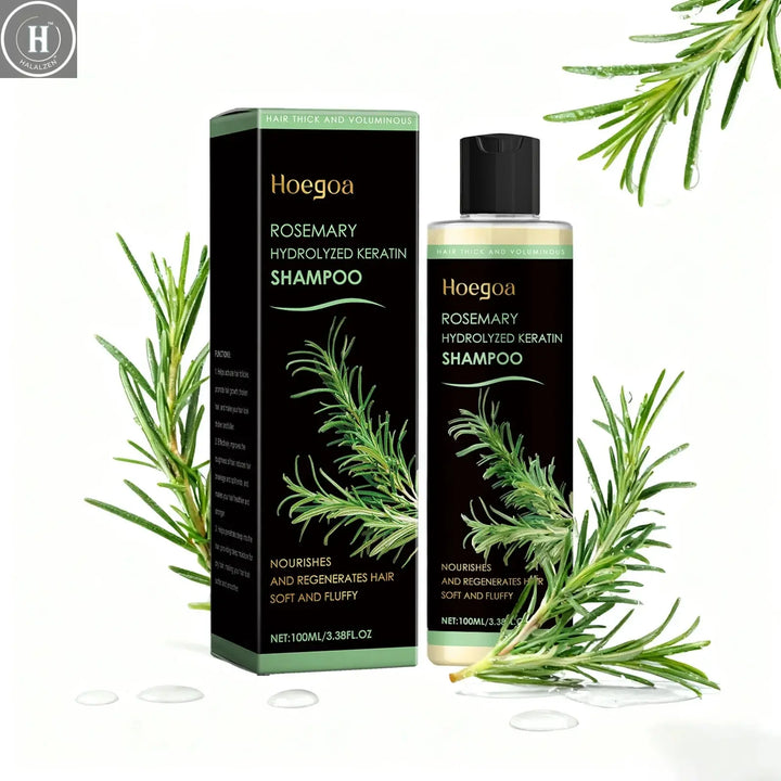 Rosemary Oil Hair Growth Shampoo Organic Thickening for Thinning Hair & Hair Loss Volumizing Natural Shampoo for Men and Women HALALZEN