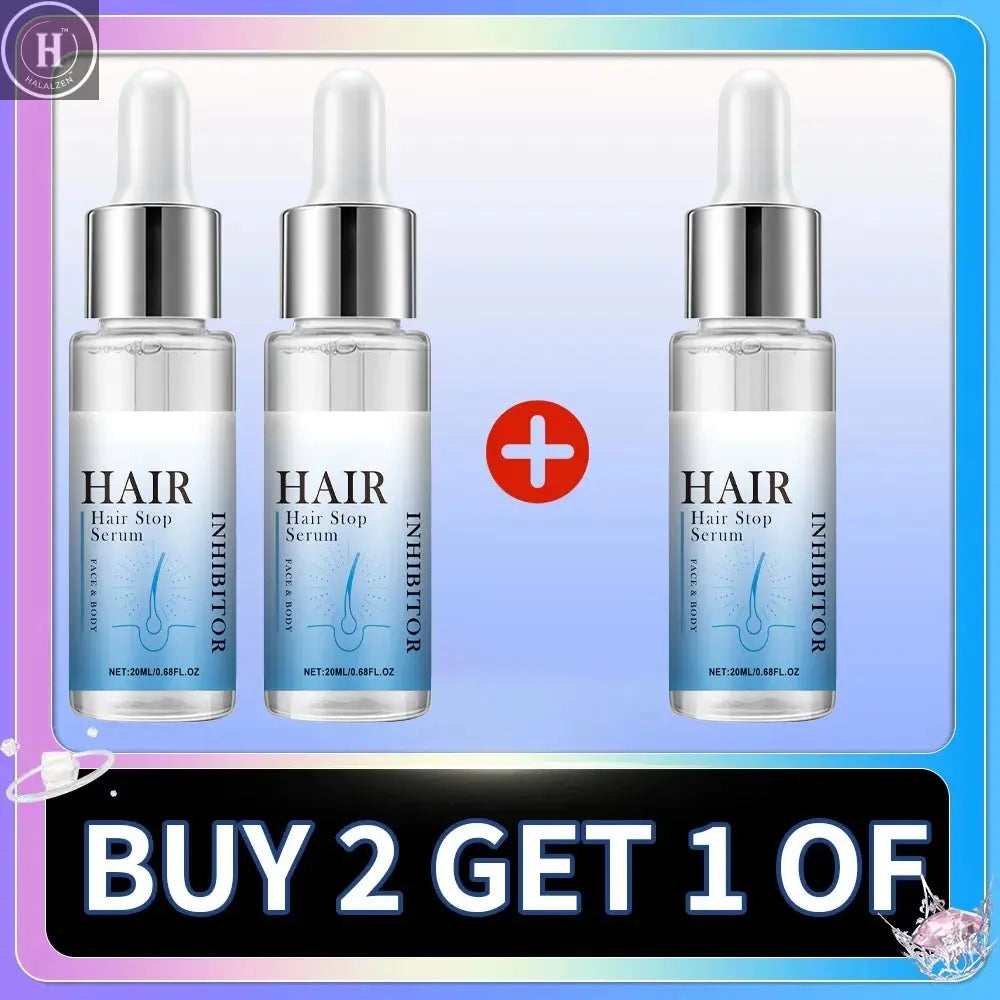 Permanent Hair Inhibition Woman Serum Restrain Armpit Leg Arms Stop Hair Growth Painless Moisturizing Depilatory Body Skin Care HALALZEN