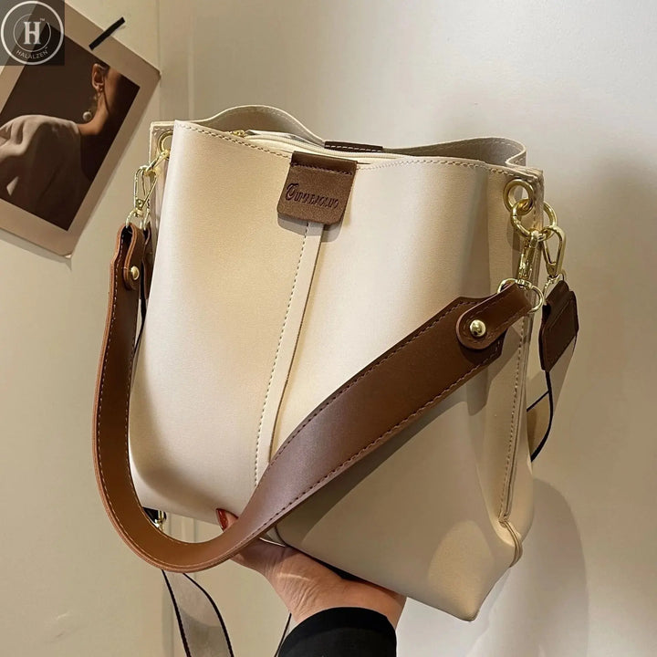 Party Bags for Women's 2025 New Autumn and Winter Fashion Versatile Bucket Bag Niche Commuter Premium Textured Shoulder Bag Caba HALALZEN