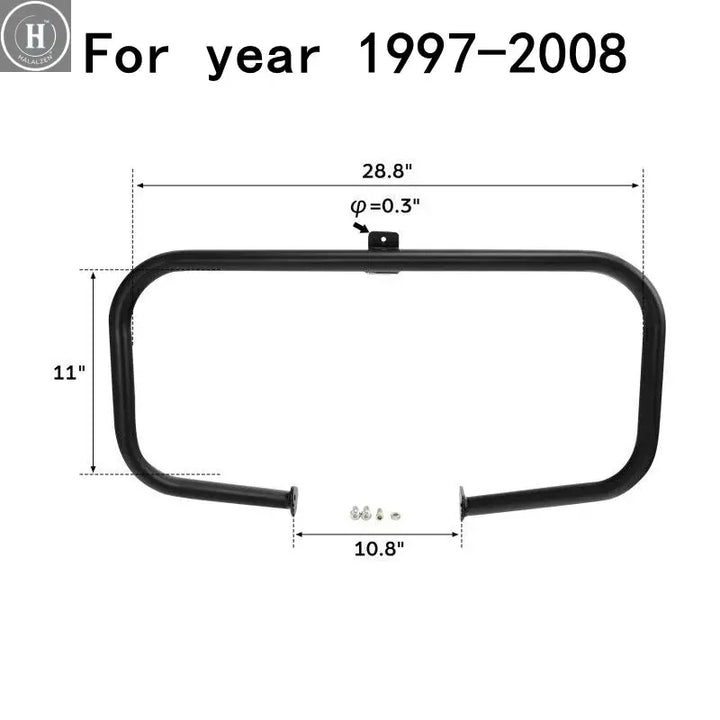 Motorcycle Bumper Engine Guard Highway Crash Bar For Harley Touring Road King Street Electra Glide FLHT FLTR 1997-2008 2009-2024 HALALZEN