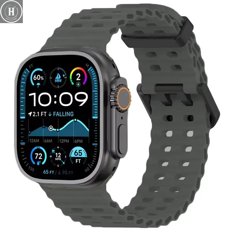 Ocean Strap For Apple Watch Band Ultra 3/2 49mm Series 11 10 46mm Sports Bracelet Wristband iWatch 9 8 7 6 5 SE 45mm 44mm Correa HALALZEN