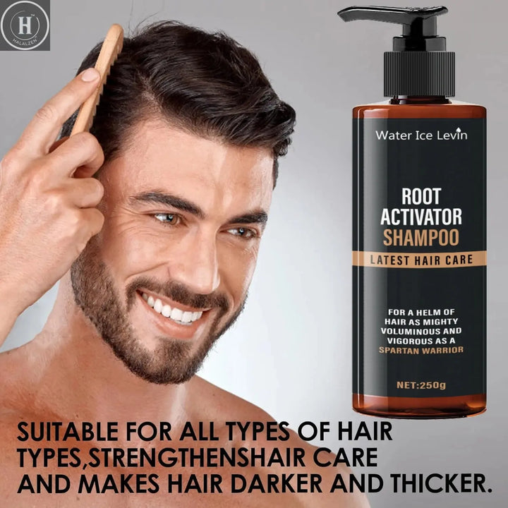 Root Activation Shampoo - Natural Herbal Extract, Keratin and Biotin Make Your Hair Refreshing Dry, Damaged and Thicker Hair HALALZEN