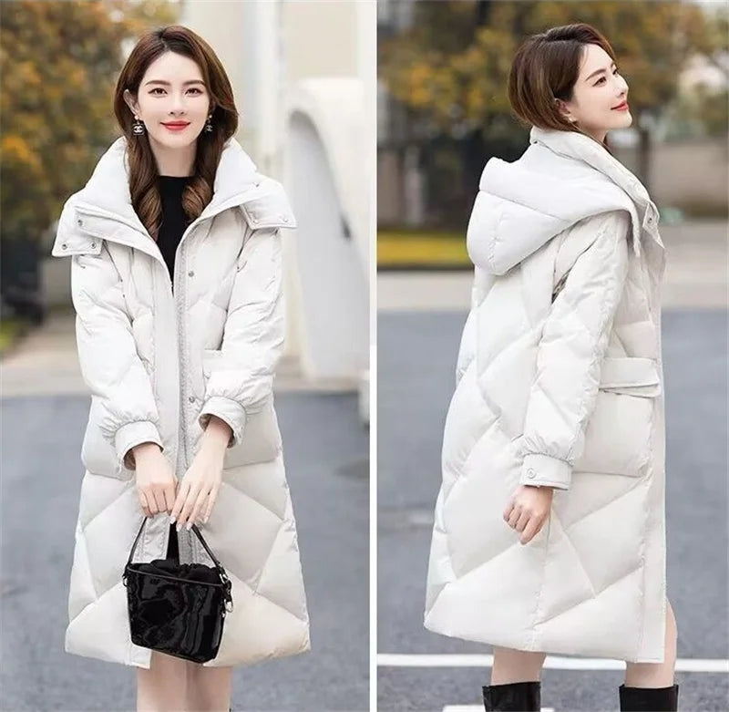 Winter Jacket Women's Parkas Puffer Coat 2023 New Long Down Snow Jackets Female Hooded Waterproof Cotton Padded Parka Outerwear