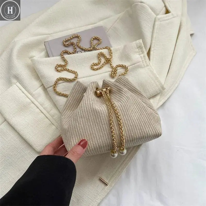 Summer women handbag new style mini bucket bag chain small shoulder bag 01-SB-mnstsr HALALZEN