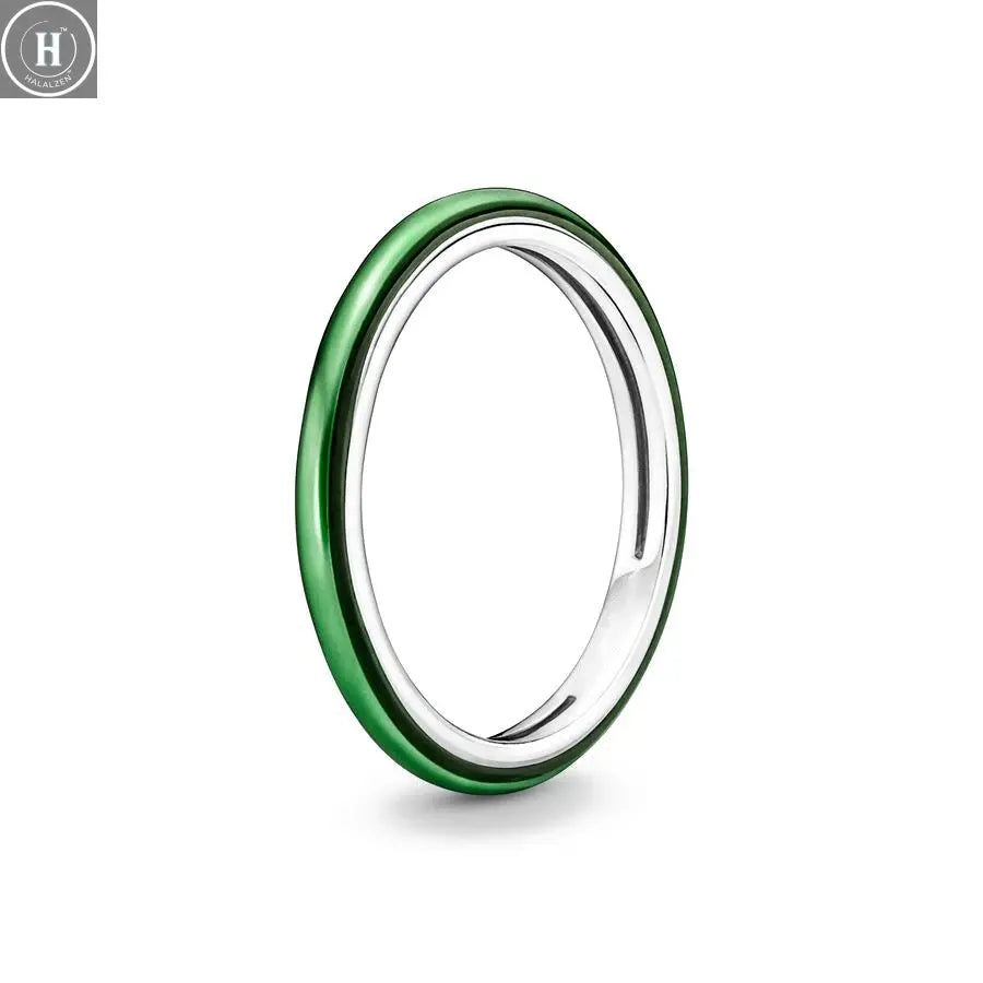 Hot Sale Original 925 Sterling Silver Women Finger Rings for Women Silver Love Heart Rhomboid Moon Star Luxury Jewelry Trinkets HALALZEN