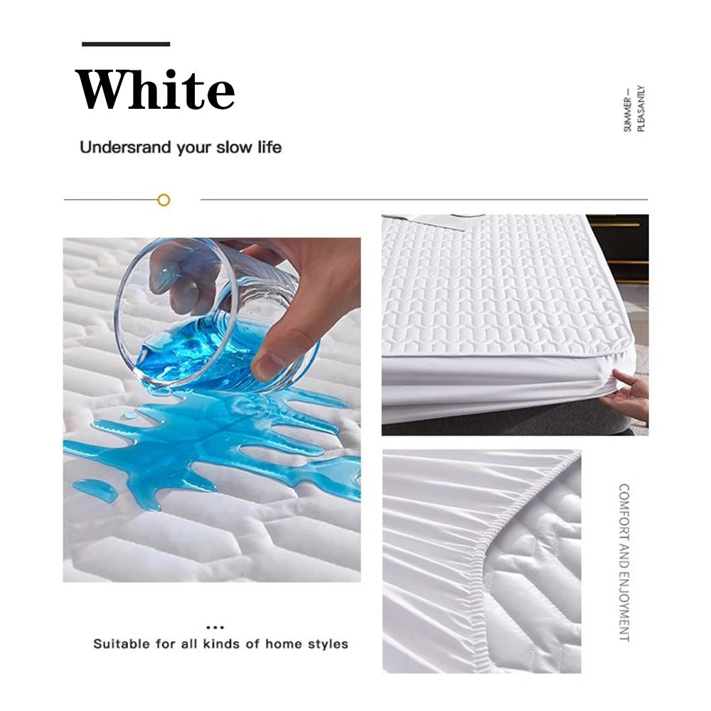 Waterproof Thicken Mattress Pad Protector Skin-Friendly Durable Fitted Sheet Bed Cover Latex Mat Cover 150x200 180x200 160x200