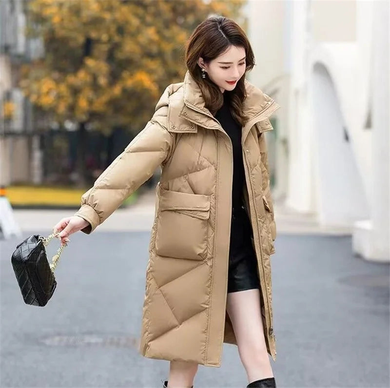 Winter Jacket Women's Parkas Puffer Coat 2023 New Long Down Snow Jackets Female Hooded Waterproof Cotton Padded Parka Outerwear