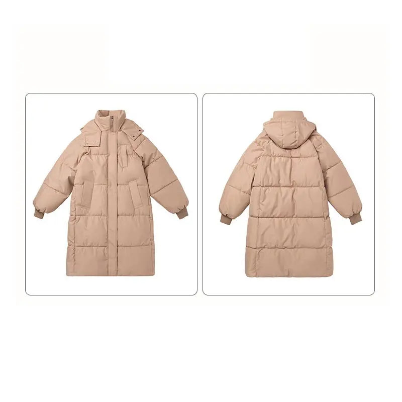 2024 New Zipper Thicken Snow Parkas Women Warm Thickened Long Sleeved Coats With Hood For Woman Winter Waterproof Outwear Tops ﻿