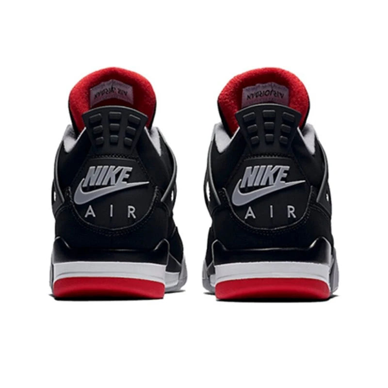 Original Air Jordan 4 Retro Bred Bull Anti-Slip Wear-resistant Retro Basketball Shoes