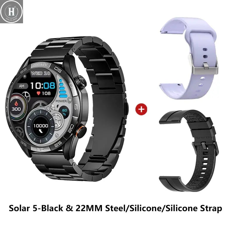 HAYLOU Solar 5 Voice Calling Smartwatch 1.58'' AMOLED Display 60Hz Smart Watch 24H Health Monitoring Sports Smartwatch for Men HALALZEN